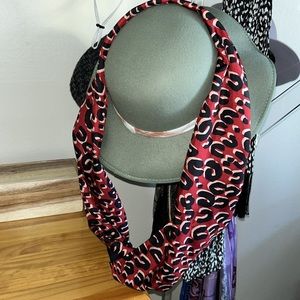Louis Vuitton, leopard and polkadot Infiniti silk scarf & box